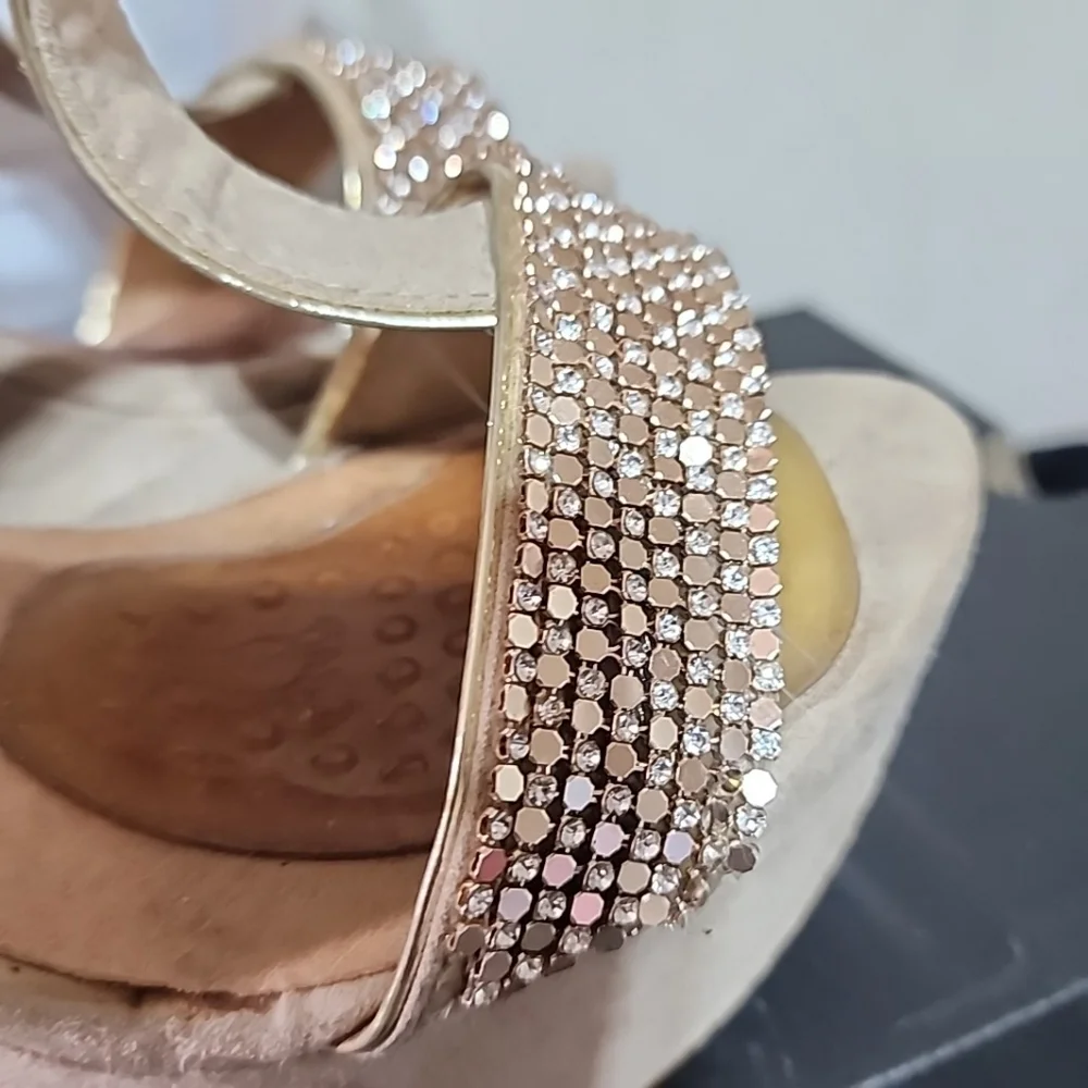 Aldo Y2k Wedges With Rhinestones.  Size 6